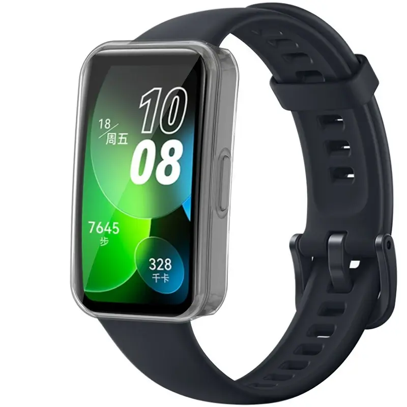 Soft TPU Case For Huawei Band 9 / 8 Shell Frame Bumper Screen Protector Glass Band9 Full Clear Protective Cover