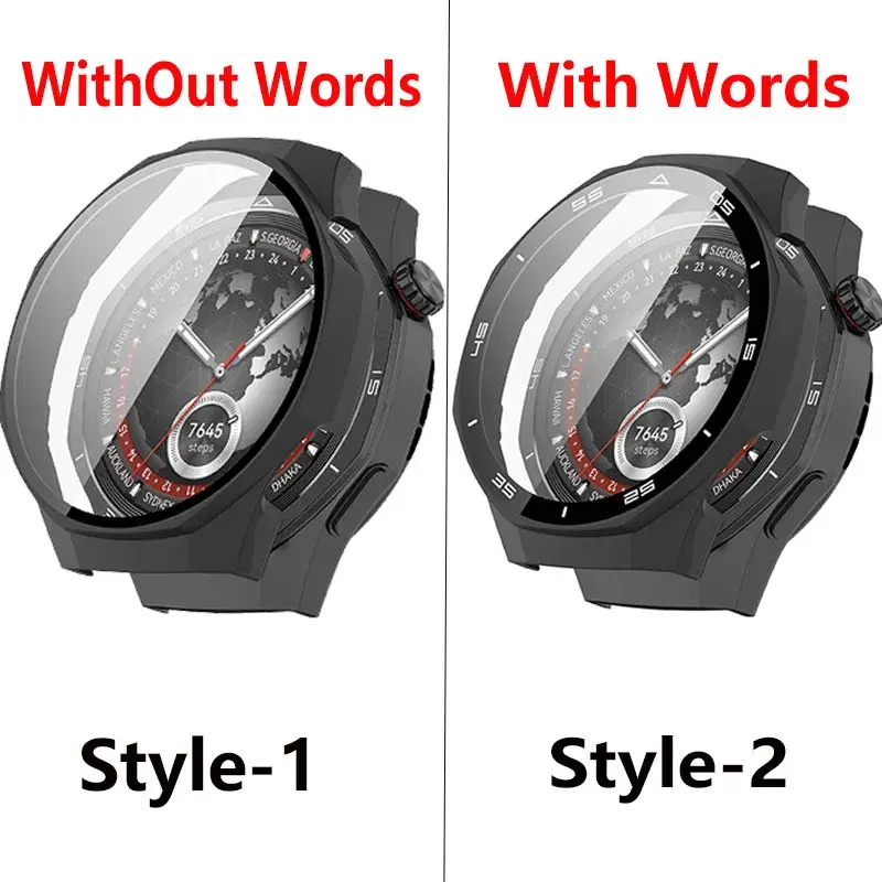 Full Protective Case For Huawei Watch GT 5 pro 46mm Screen Protector Case GT5 pro 46MM Cover pc 2in1 Shell+tempered glass Film