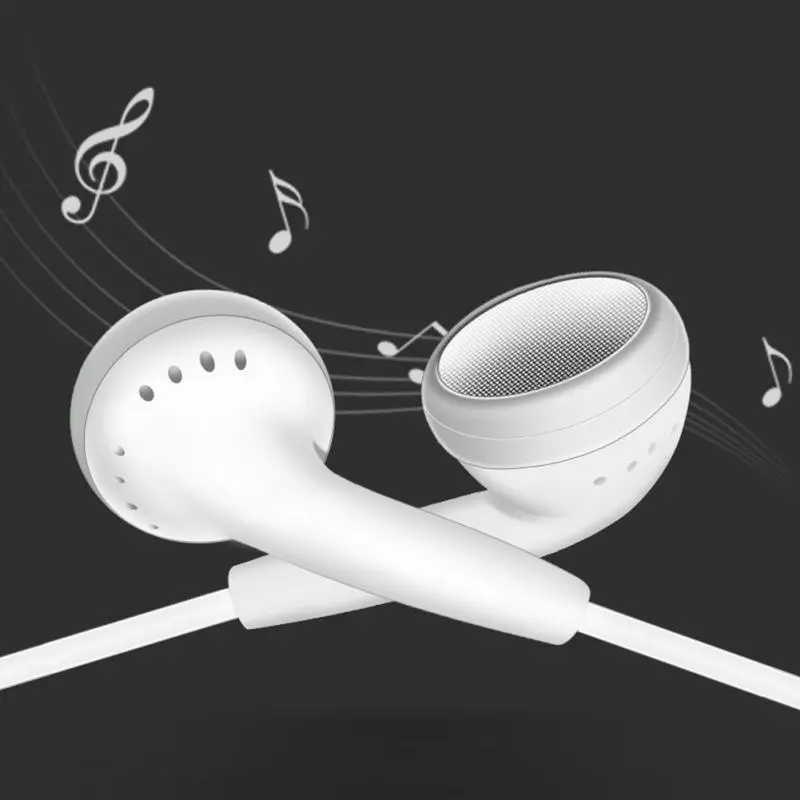 3.5mm In-ear Earphones White For Samsung Galaxy Wired Headset With Mic Jack Headphone For Smart Cell Phones Adjustable Volume