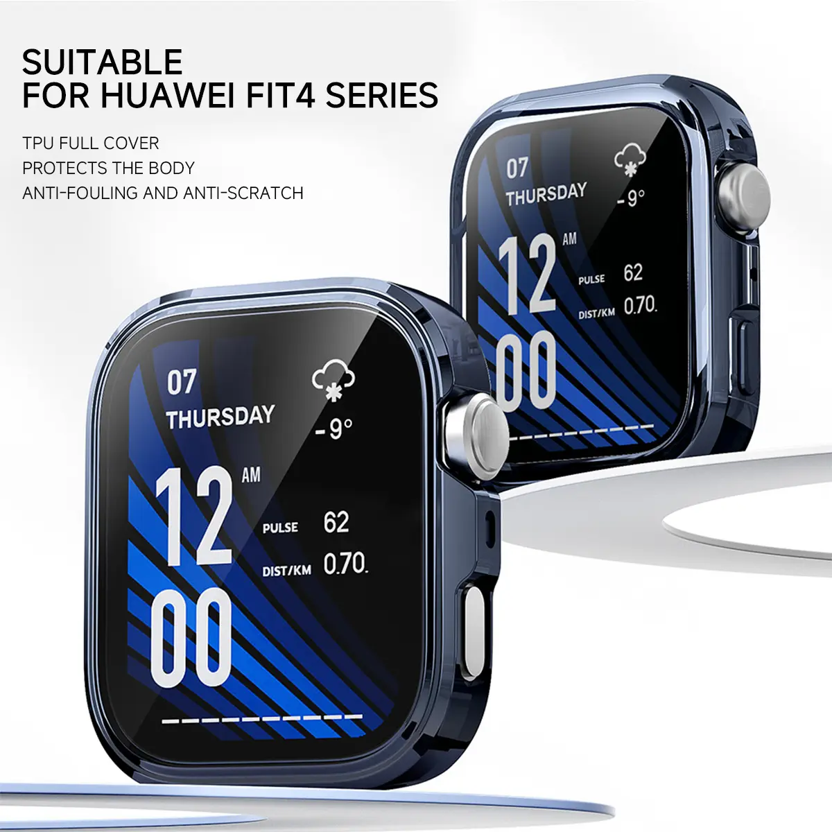 Glass+Case For Huawei Watch Fit 4 4Pro All-Around Screen Protector TPU Bumper Tempered Glass Watch Case For Huawei Watch Fit 3