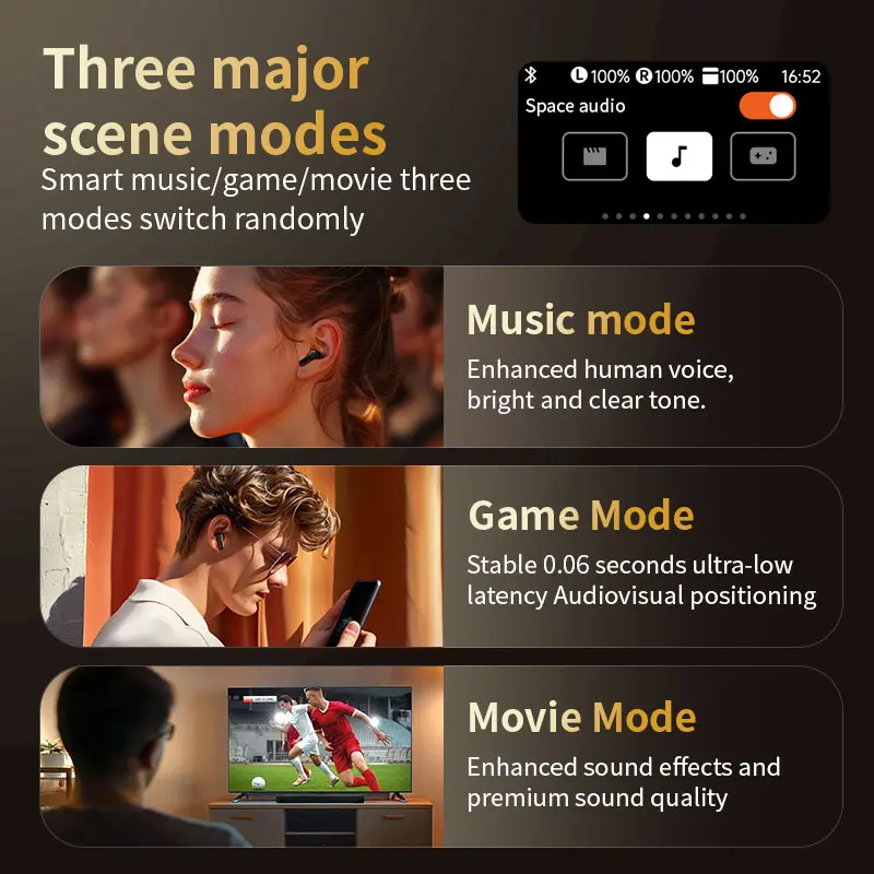 wireless earbuds for iphone18 &android Touch Screen ANC Noise Cancel Bluetooth earphones Headphones for airpoddings pro 2 3 max