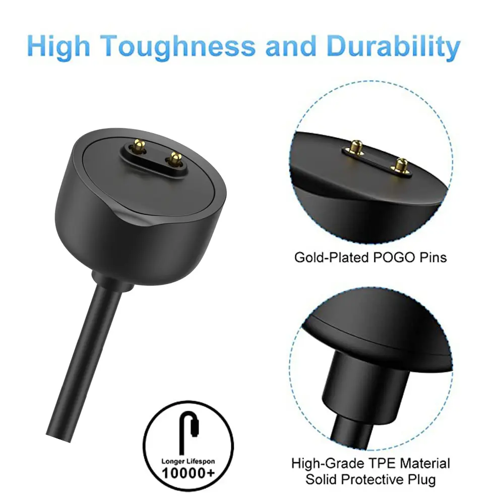 USB Charging Cable For Xiaomi Mi Band 6 5 4 3 2 Magnetic Chargers for Xiaomi Mi Band 7 8 Charger Line Portable USB Charger Wire