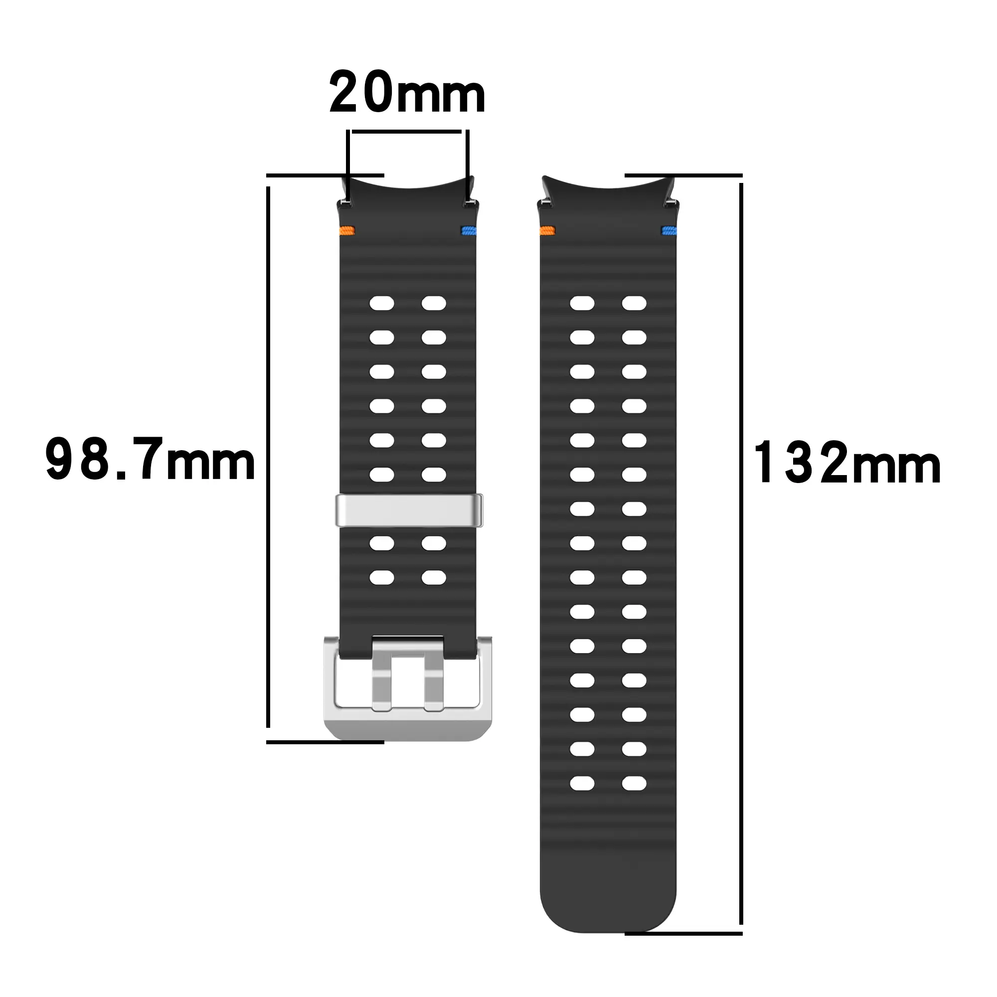 Sport Silicone Strap for Samsung Galaxy Watch 7/6/5/4 40 44mm No Gaps Wristband Bracelet for Galaxy Watch 6Classic 43 47mm 5Pro