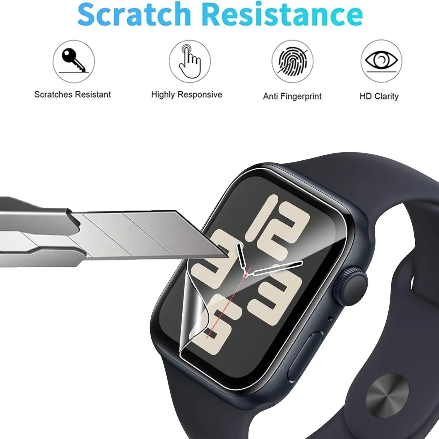 1-6 PCS Hydrogel Film for Apple Watch 9 5 6 SE 3 2 1 40MM 44MM 42MM 38MM Screen Protector for IWatch Ultra 49MM 7 8 41MM 45MM