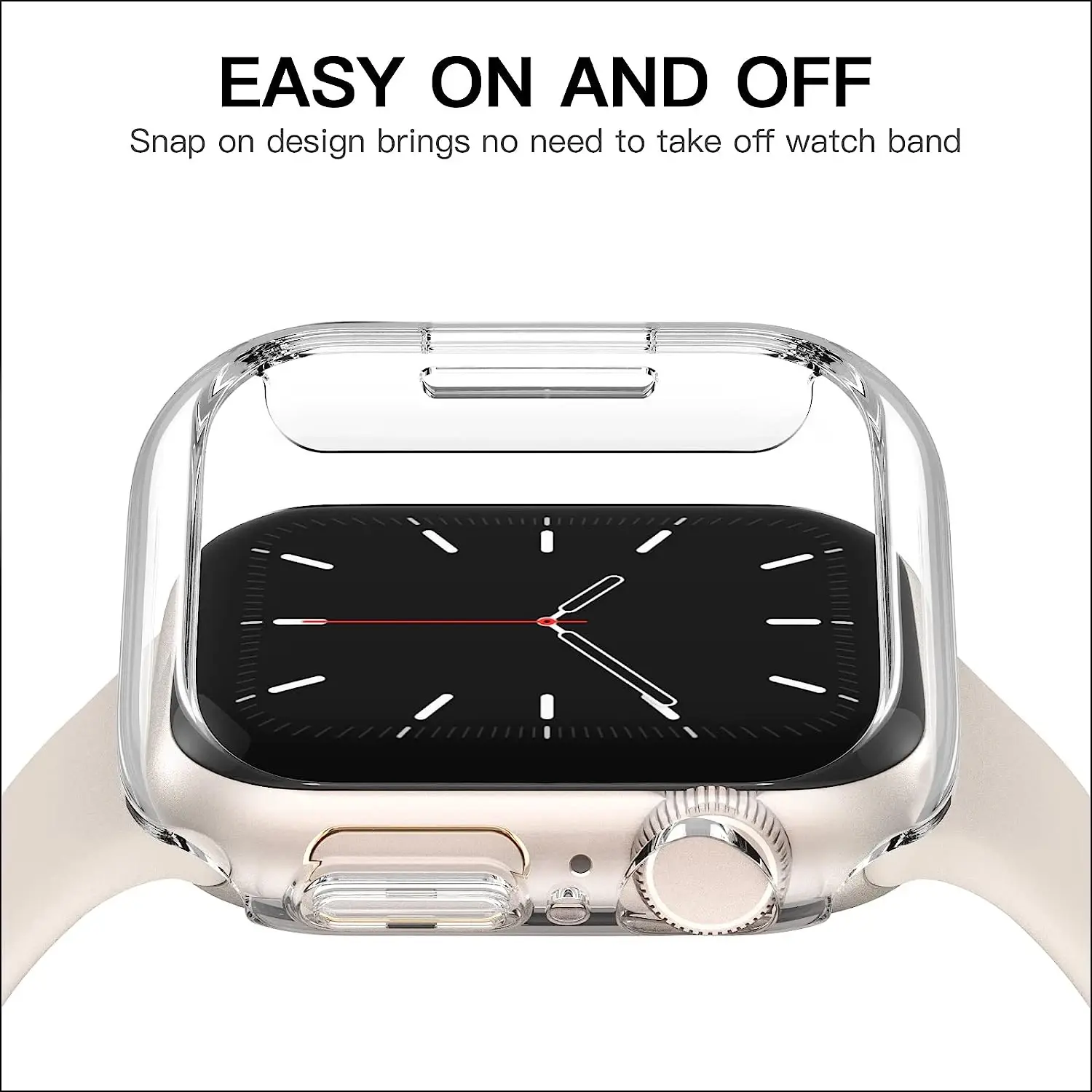 Cover for Apple Watch Case 46mm 40mm 45mm 41mm PC Protector Bumper Accessories Protective Shell for iWatch Series 10 9 8 7 SE 6