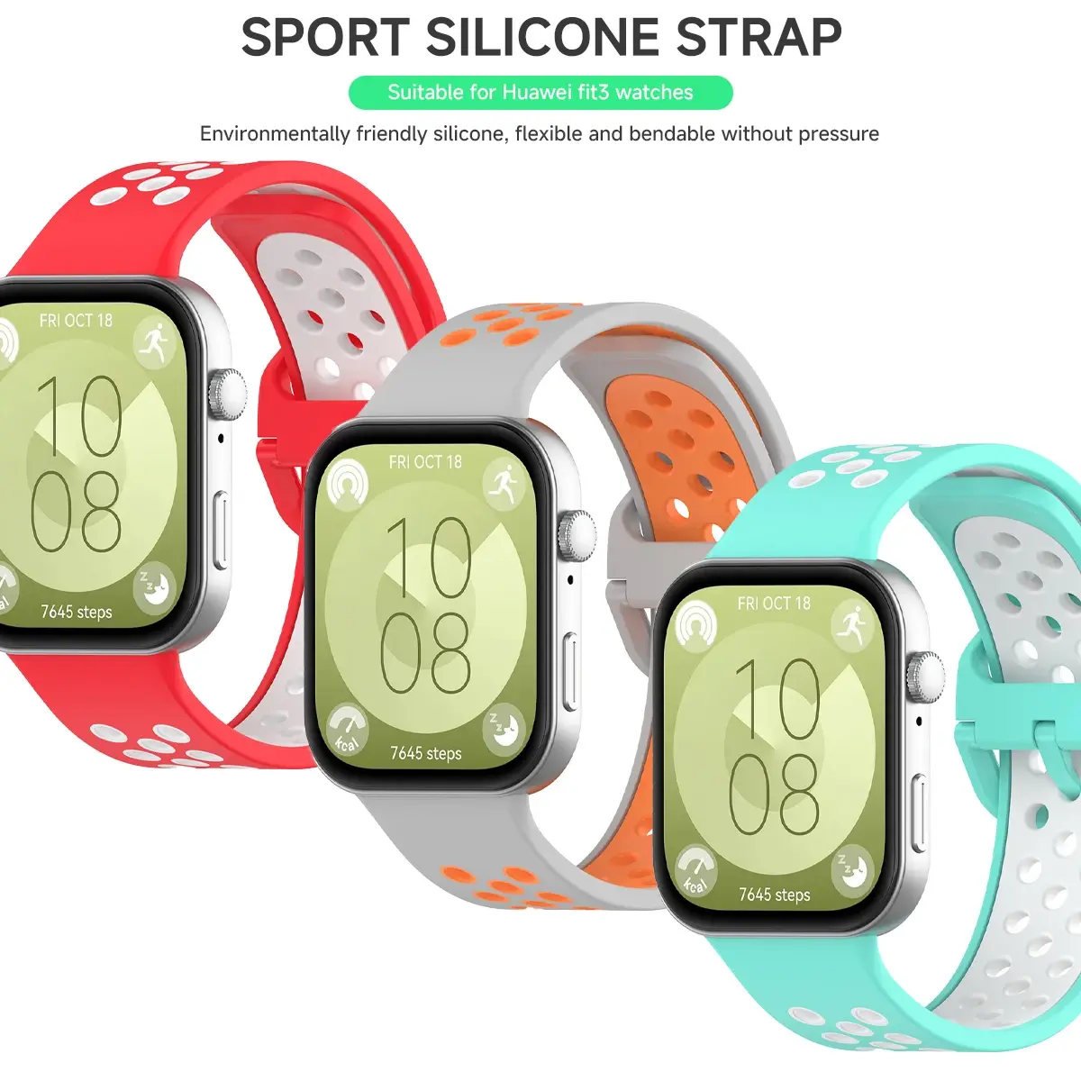 For Huawei Watch Fit4Pro 4Strap Accessories Sprot breathable Silicone Replacement belt Correa Bracelet for Huawei Watch fit3