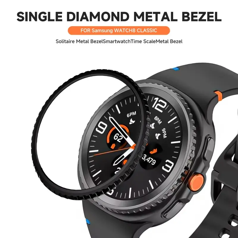 Metal Bezel for Samsung Galaxy Watch 8Classic 46mm Protection Cover Ring Bumper Watch Case for Galaxy Watch8 Classic Accessories