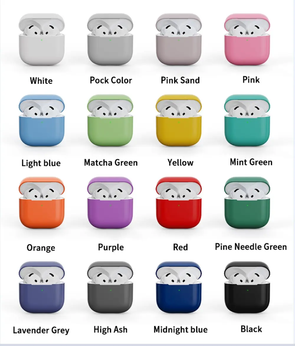 Silicone Earphone Cases For Airpods 4 1 2 3 Headphones Case Soft Protective Box For Apple Airpods Pro 2 3 Airpods 4 2024 Covers