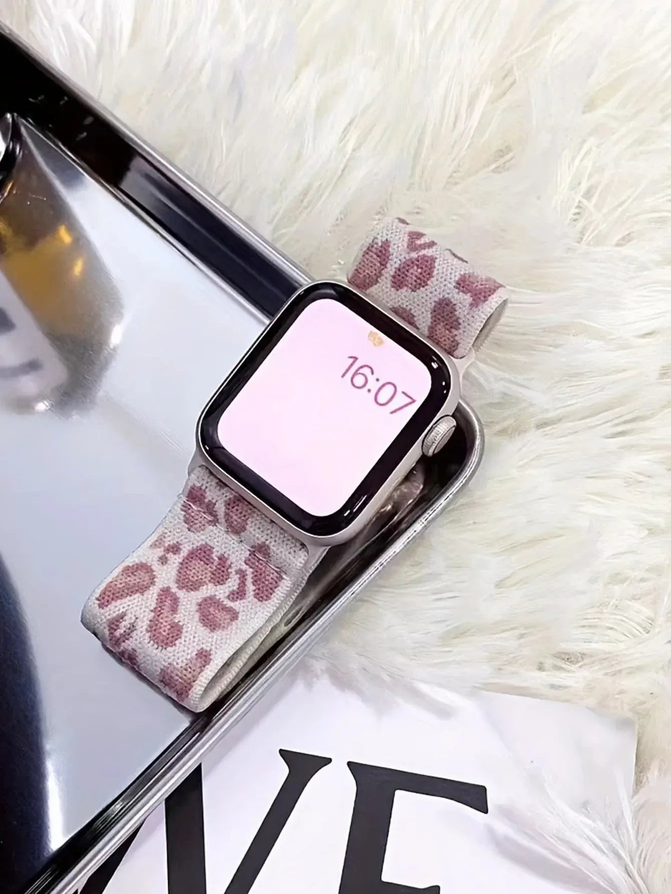 Fashion Leopard Nylon Compatible Adjustable Strap For Apple iWatch Series 7 6 5 4 3 SE 42mm 46mm 49 45 44 42 41 40 38 Ultra S10
