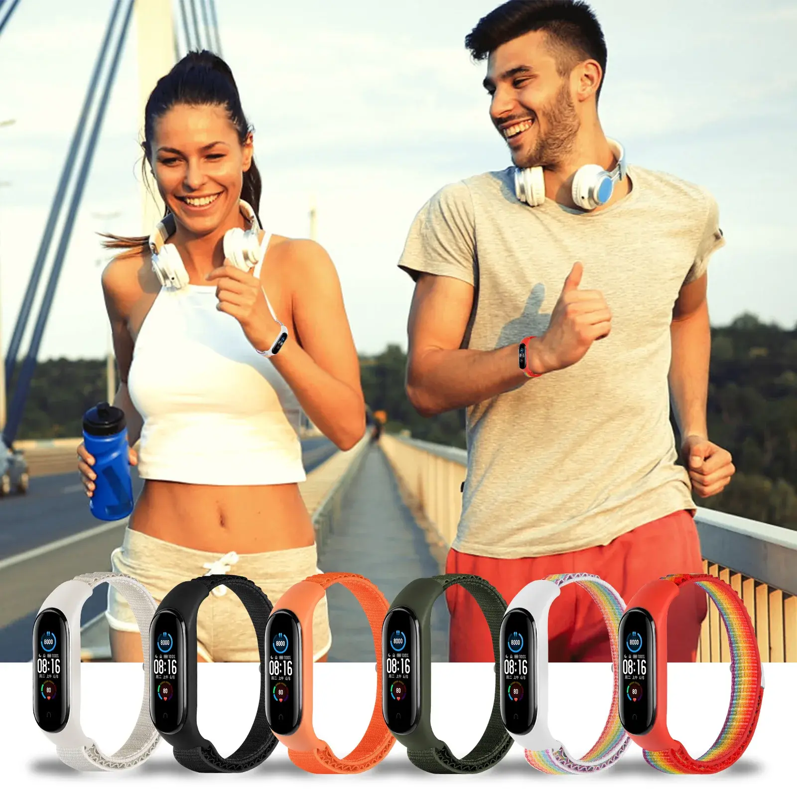 Nylon Band for xiaomi 9 8 Smart Bracelet NFC Smart Watch Band Strap for Mi Band 9 for Xiaomi Smart Band 9 Strap Miband 8 Correa