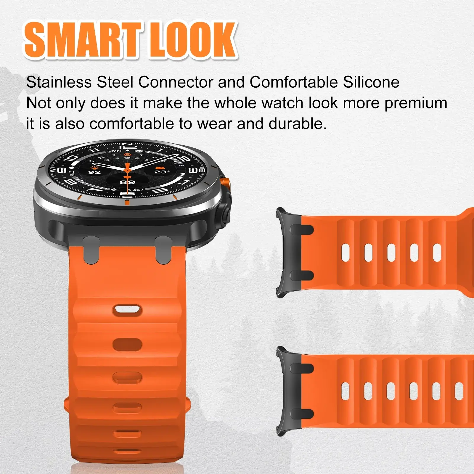 Sports Silicone Band For Samsung Galaxy Watch Ultra Strap 47mm Accessories metal belt Bracelet Galaxy Watch 7 Ultra 47mm Correa