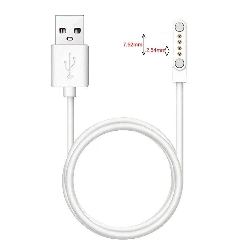 Smart Watch Magnetic USB Dock Charger 2pins 4pins Charging Cable High-Quality Magnetic Charging Cable For Q12 Kidswatch
