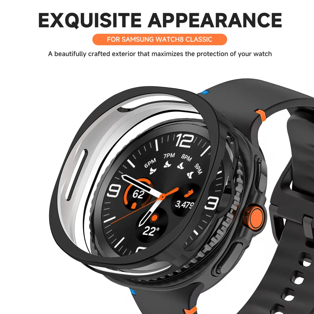 Soft TPU Case Glass For Samsung Galaxy Watch 8 40MM 44MM All-Around Watchband Screen Protector Frame Bumper Watch8 Cover Shell