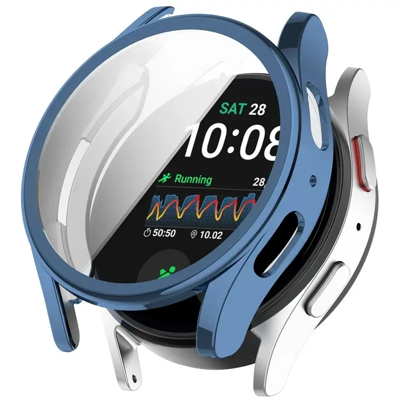 TPU Plating Case For Samsung Galaxy Watch 7 6 40mm 44mm Screen Protector Accessories All-Around Watch Case For Galaxy Watch FE