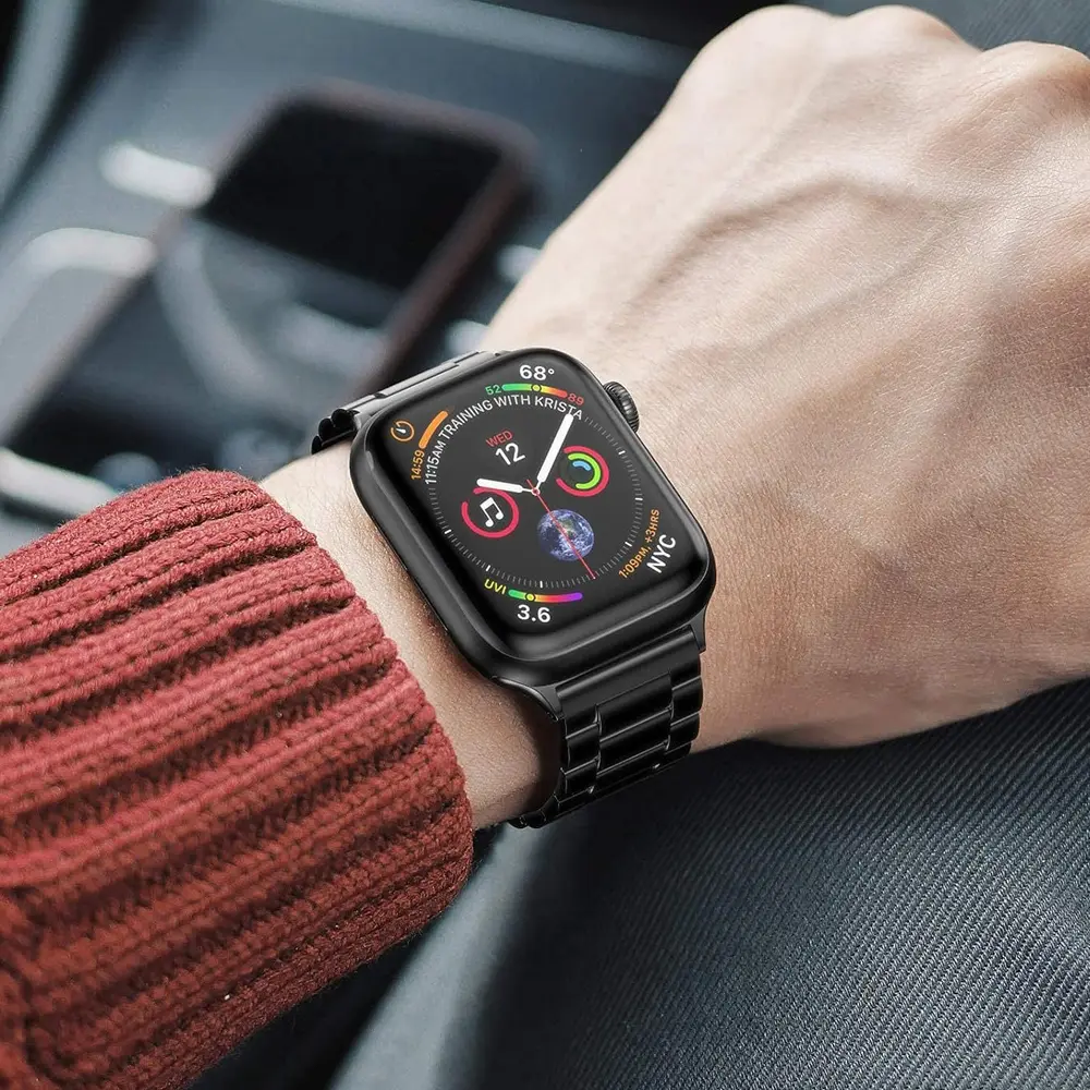 Stainless Steel Strap for Apple Watch Ultra 2 Band 49mm 45mm 44mm 42mm 41mm 40mm 38mm Wrist Bracelet for iWatch SE 9 8 7 6 5 4 3