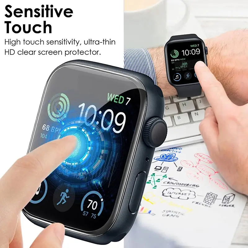 Screen Protector for Apple Watch se 6 5 4 40mm 42mm 44mm 38mm Soft Ceramic Film for IWatch Ultra 9 8 7 49mm 45mm 41mm Not Glass