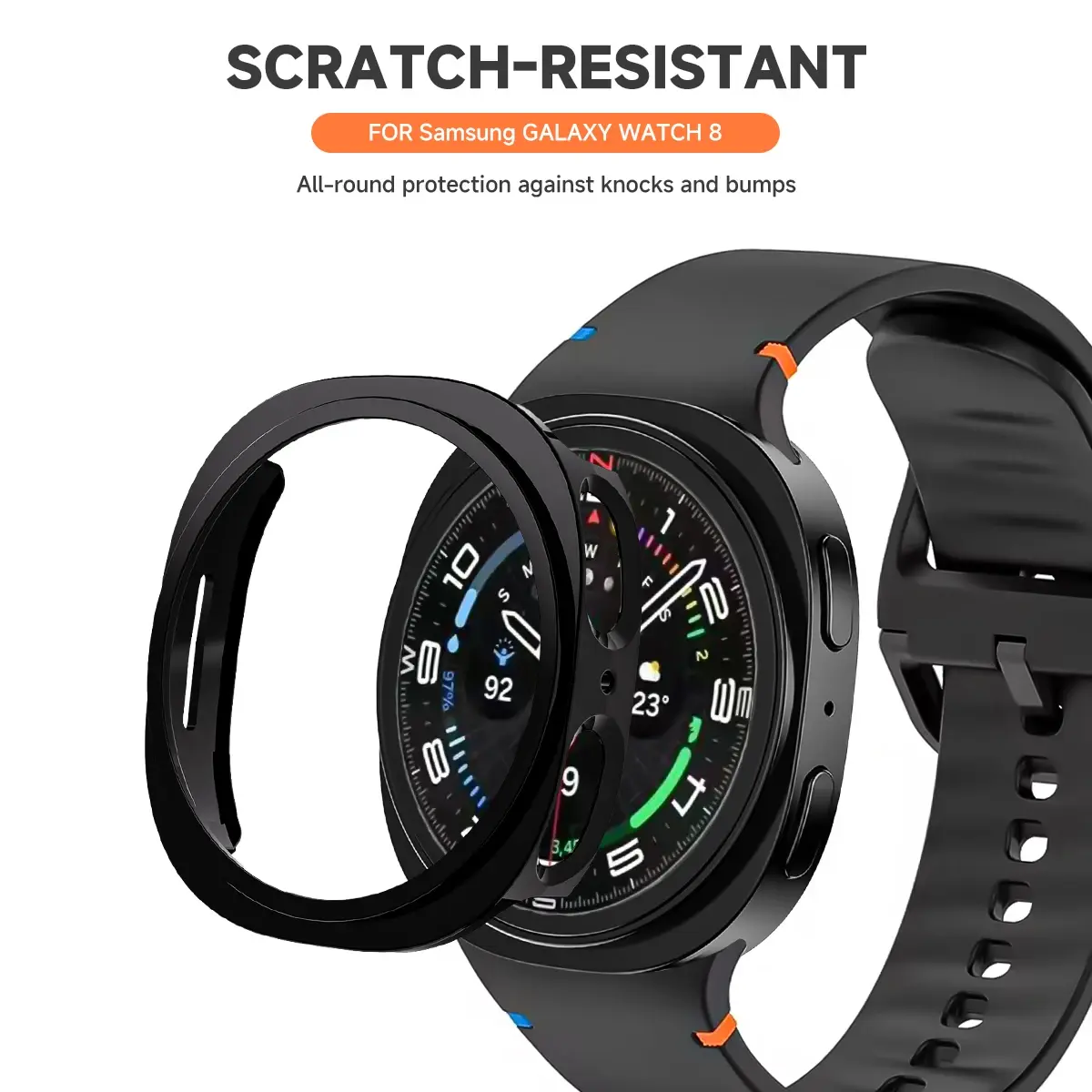 Glass+case For Samsung Galaxy watch 8 40mm 44mm scratch-resistant full-coverage screen Hollow protector For Galaxy watch8 Cover