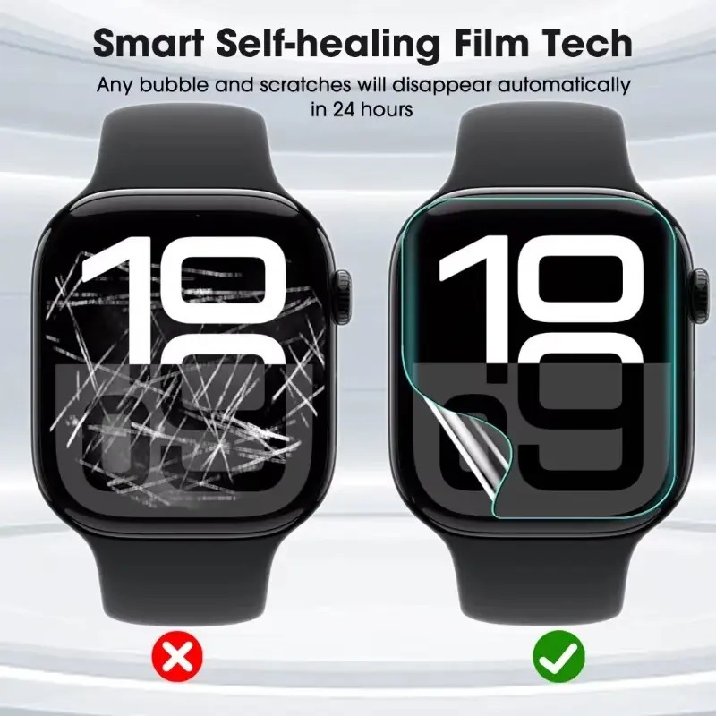 For Apple Watch Series 10 9 Hydrogel Film Soft HD Screen Protector for IWatch S10 42mm 46mm S9 41mm 45mm Smartwatch Accessories