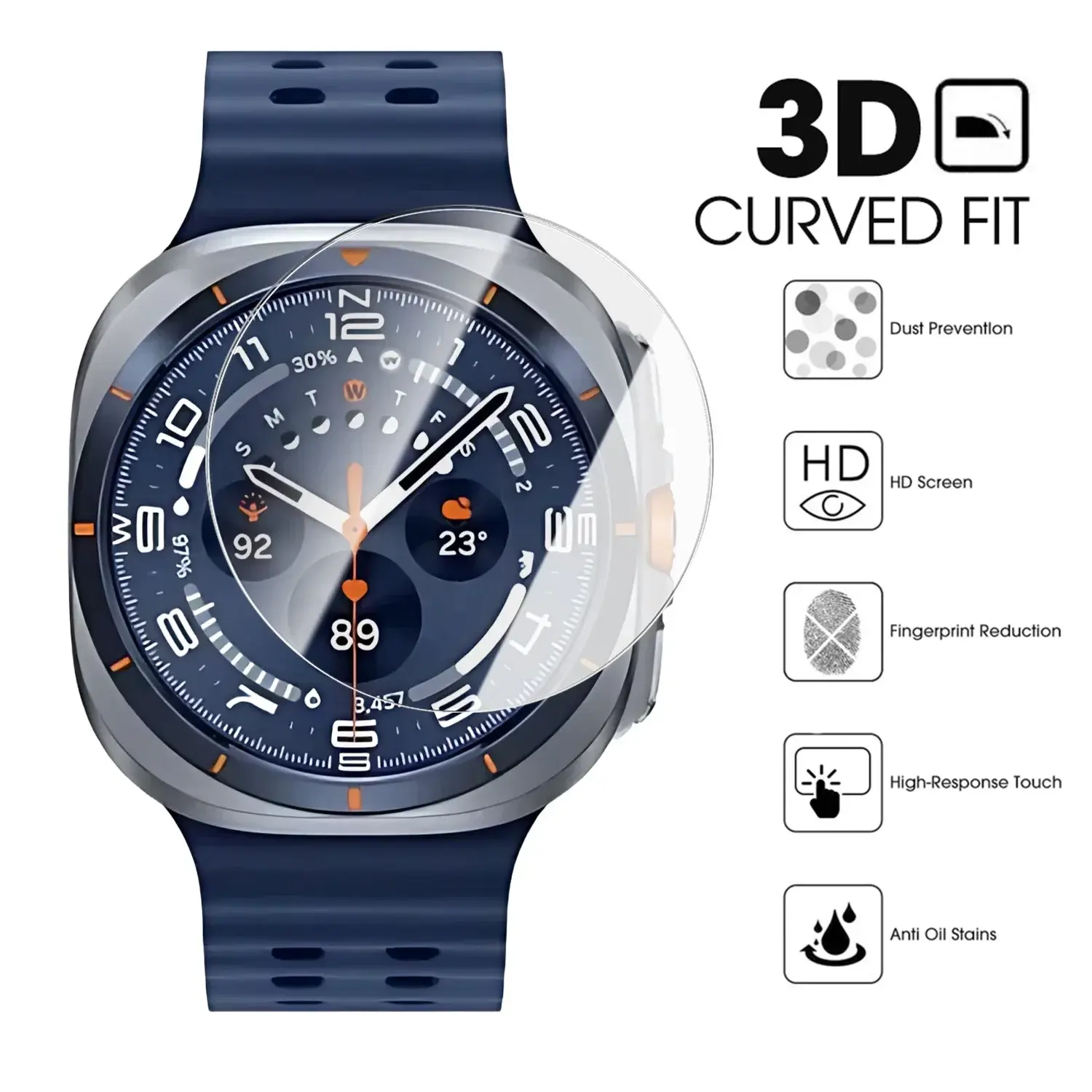 For Samsung Watch 8 Screen Protector Tempered Glass 9H Hardness Shatterproof Films for Samsung Galaxy Watch 8 Classic 46/44/40mm