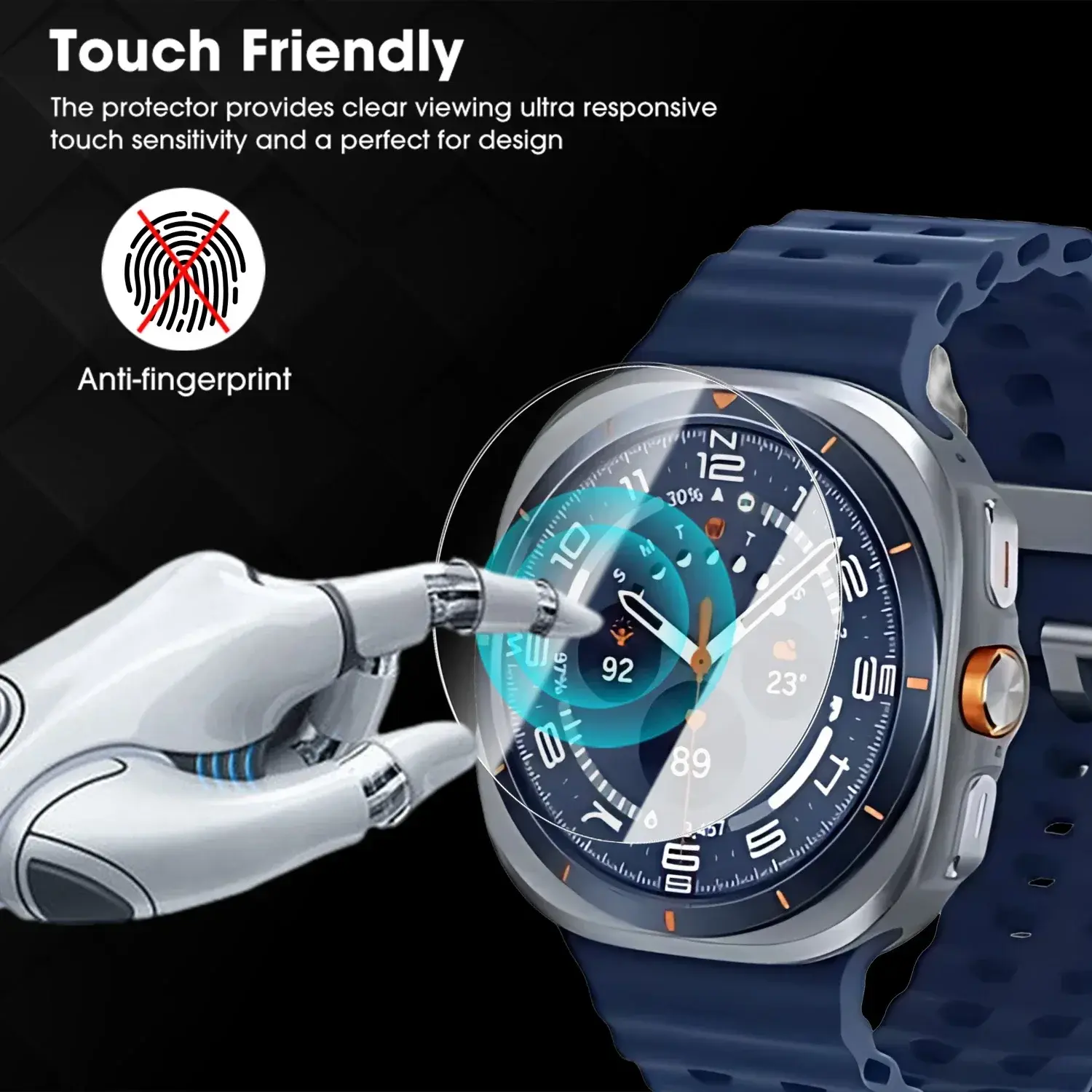 For Samsung Watch 8 Screen Protector Tempered Glass 9H Hardness Shatterproof Films for Samsung Galaxy Watch 8 Classic 46/44/40mm