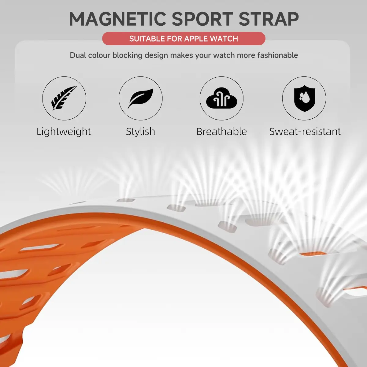 Strap For Apple Watch ultra 2 Band 49mm 45mm 44mm 42mm 46mm Magnetic Silicone Straps Bracelet For IWatch Series 10 9 8 7 SE
