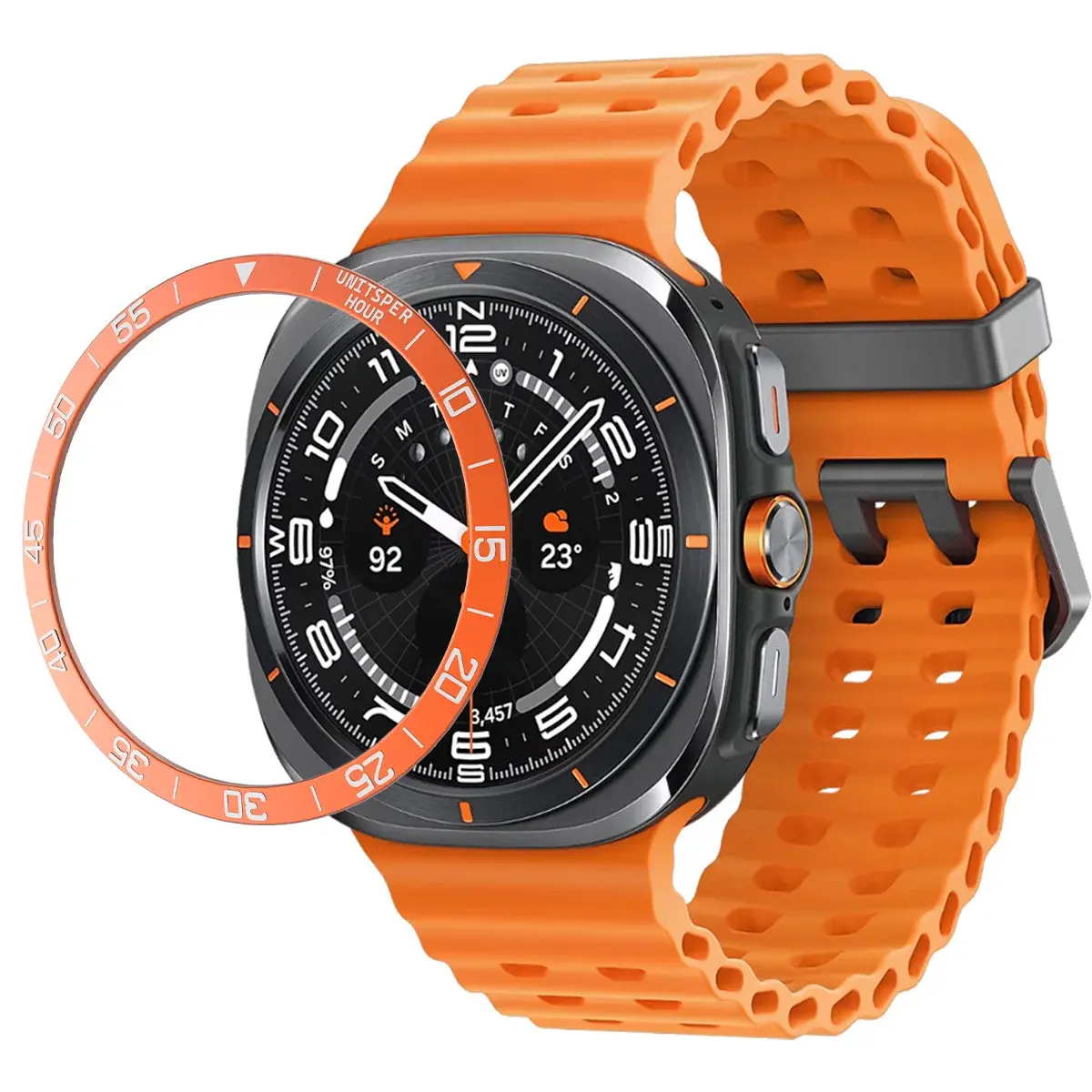 Metal Bezel Ring For Samsung Galaxy Watch 7 Ultra 47mm Protective Cover Shell Bumper For Galaxy Watch Ultra Protector Accessory
