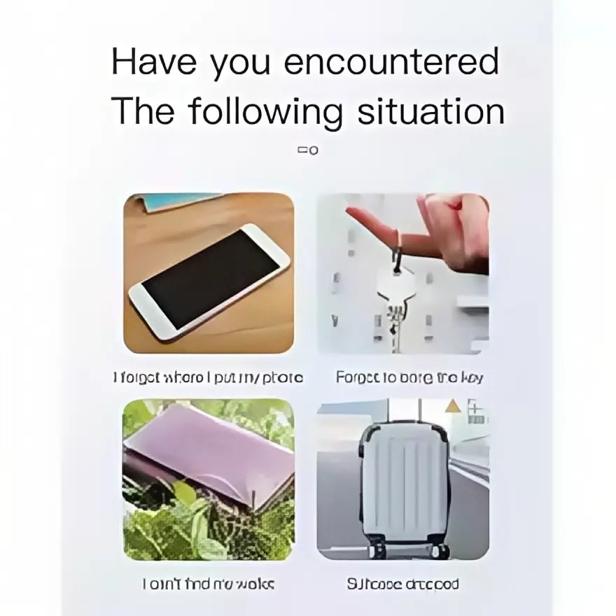 Mini GPS Tracker for Keys, Wallet & Child – Bluetooth Anti-Lost Alarm, |Realtime Tracking & Waterproof Design