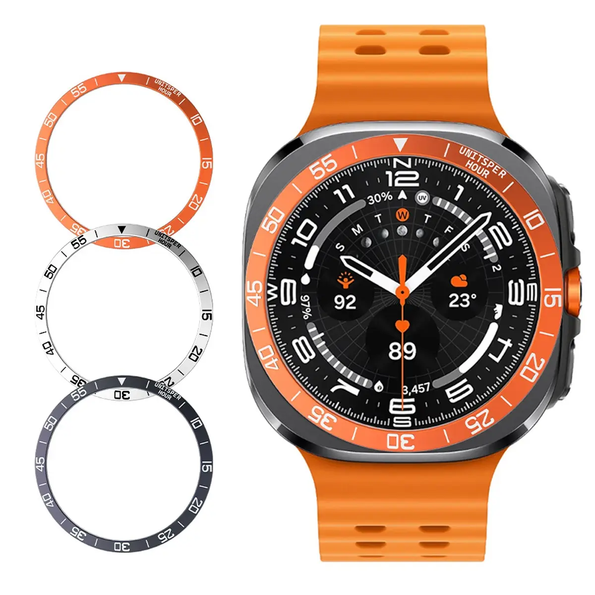 Metal Bezel Ring For Samsung Galaxy Watch 7 Ultra 47mm Protective Cover Shell Bumper For Galaxy Watch Ultra Protector Accessory
