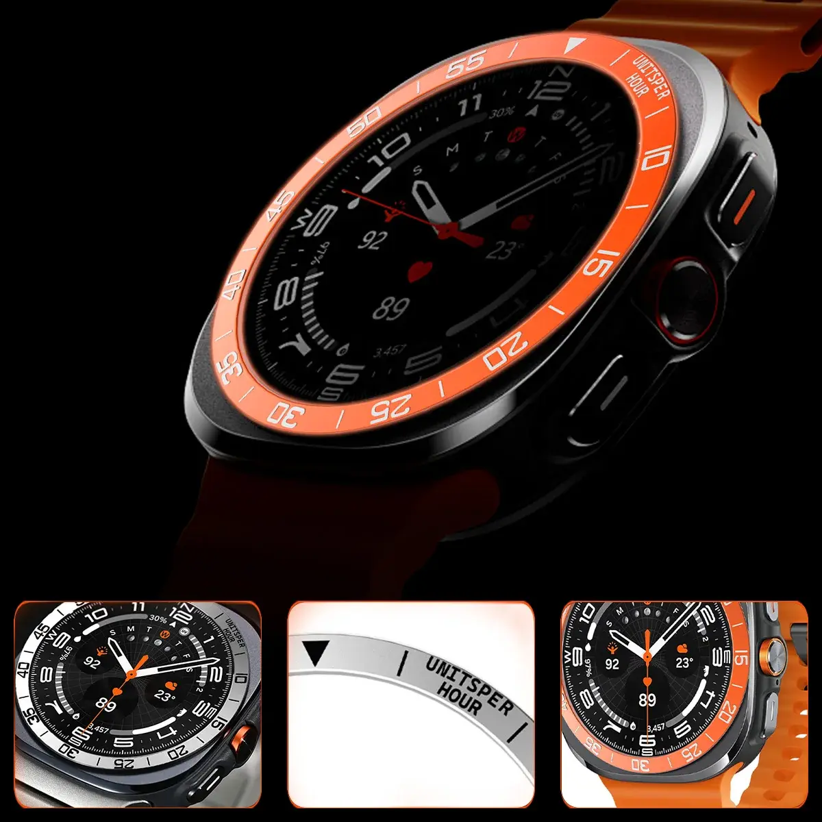 Metal Bezel Ring For Samsung Galaxy Watch 7 Ultra 47mm Protective Cover Shell Bumper For Galaxy Watch Ultra Protector Accessory