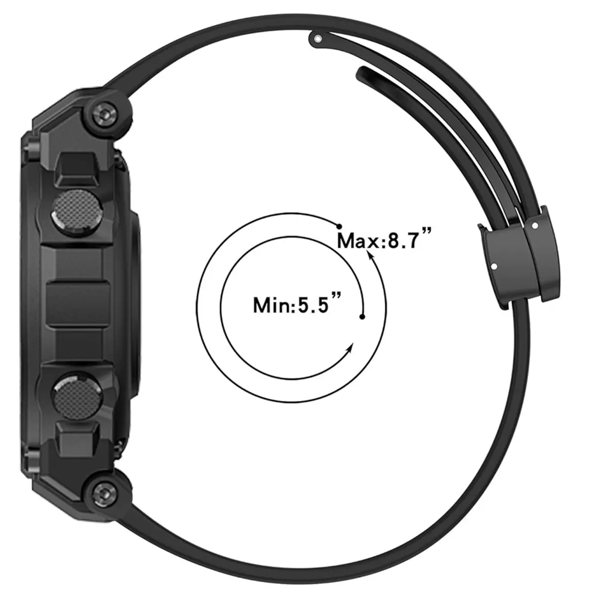Magnetic Strap for Amazfit T-REX 3/2 Silicone Watch Strap For Huami Amazfit T-Rex Pro T-REX2 Ultra T-Rex Replacement Bracelet