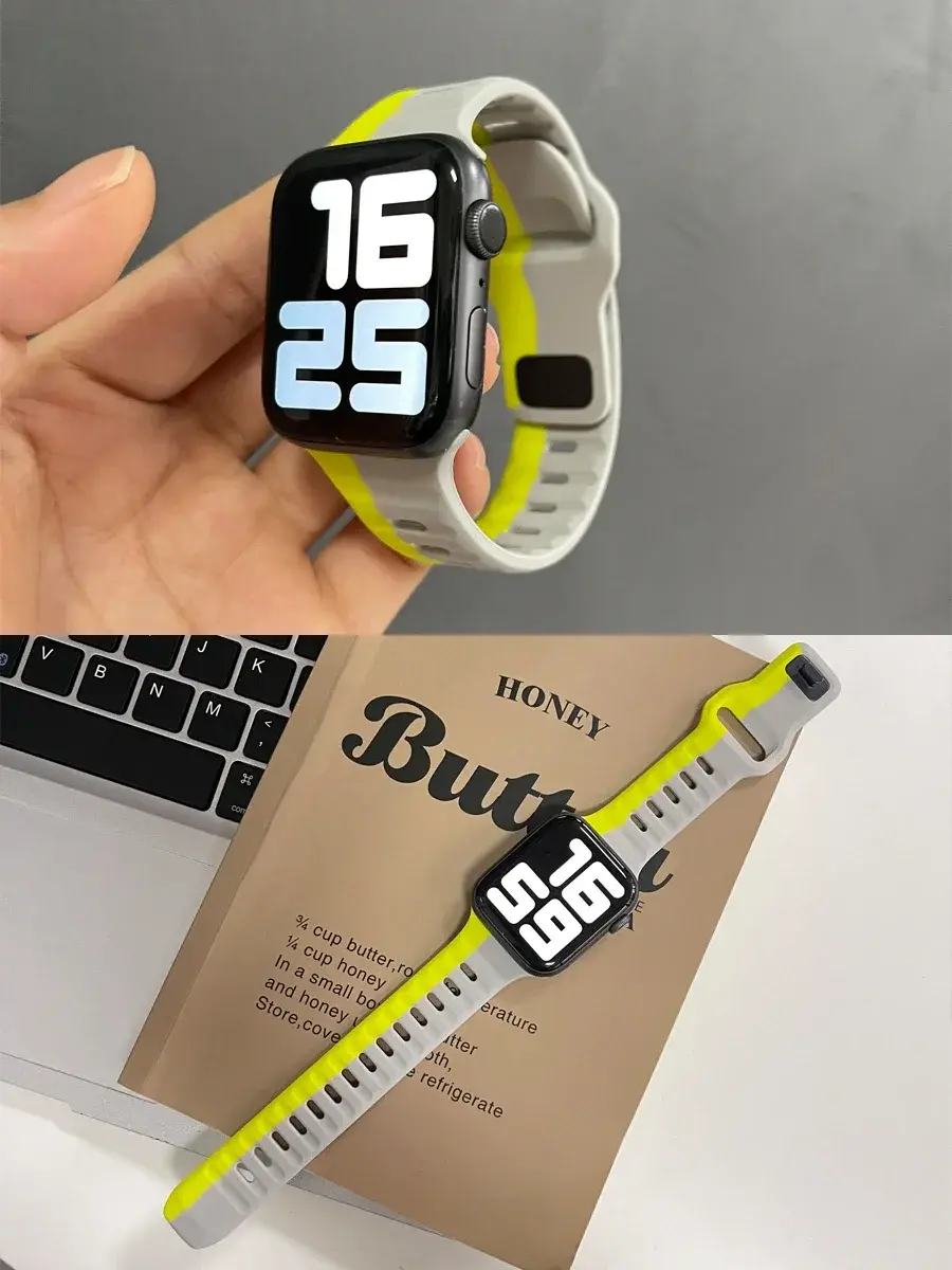 Silicone Sport Strap For Apple Watch Band 49mm 45mm 44mm 42mm 40mm 41 38 correa bracelet iwatch Series 10 9 8 7 6 5 4 3 se ultra