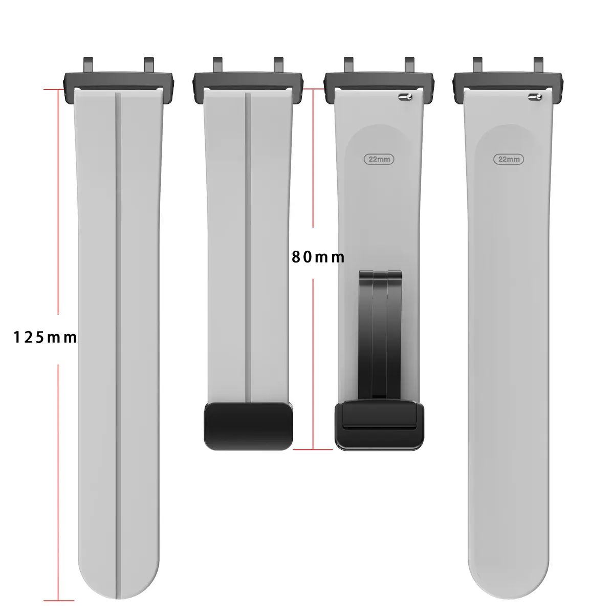 Magnetic Strap for Amazfit T-REX 3/2 Silicone Watch Strap For Huami Amazfit T-Rex Pro T-REX2 Ultra T-Rex Replacement Bracelet