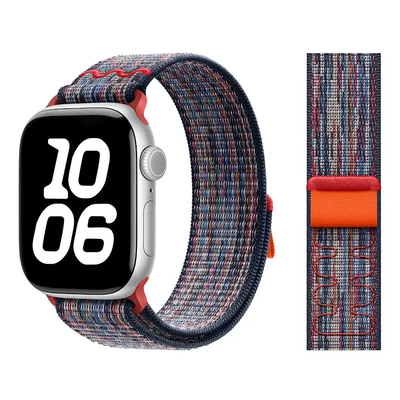 Nylon Sport Strap for Apple Watch Band 49mm for Nike Loop Bracelet iWatch S10 9 8 7 6 5 4 3 se2 Ultra 2 46mm 45mm 44mm 41mm 42mm