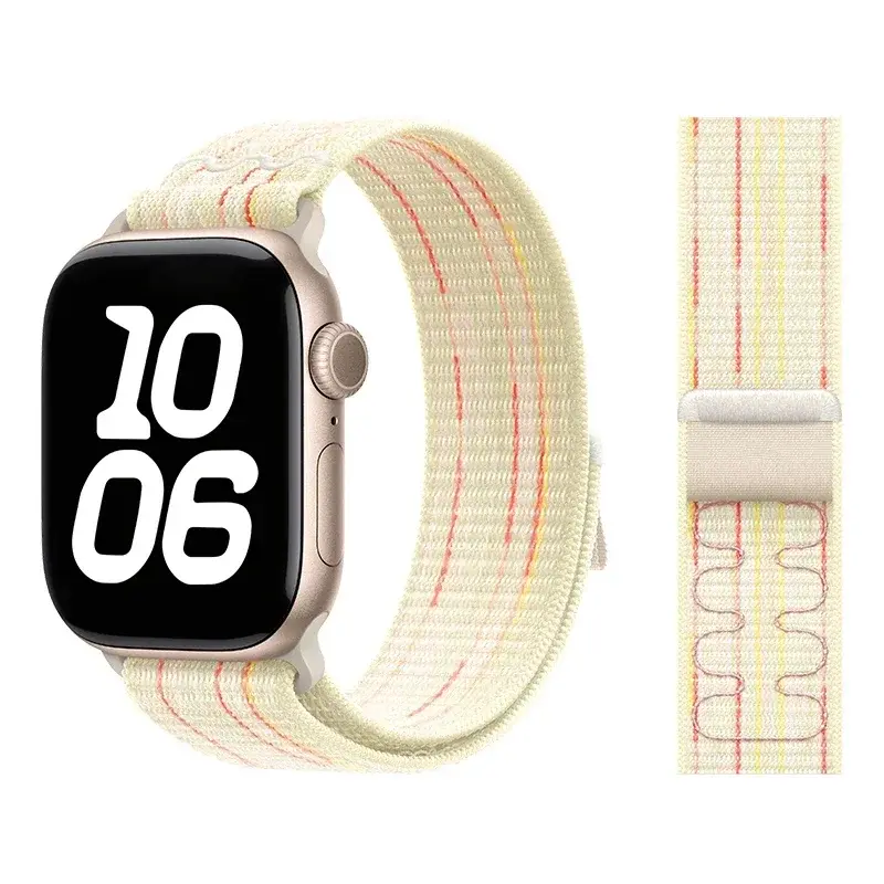 Nylon Sport Strap for Apple Watch Band 49mm for Nike Loop Bracelet iWatch S10 9 8 7 6 5 4 3 se2 Ultra 2 46mm 45mm 44mm 41mm 42mm