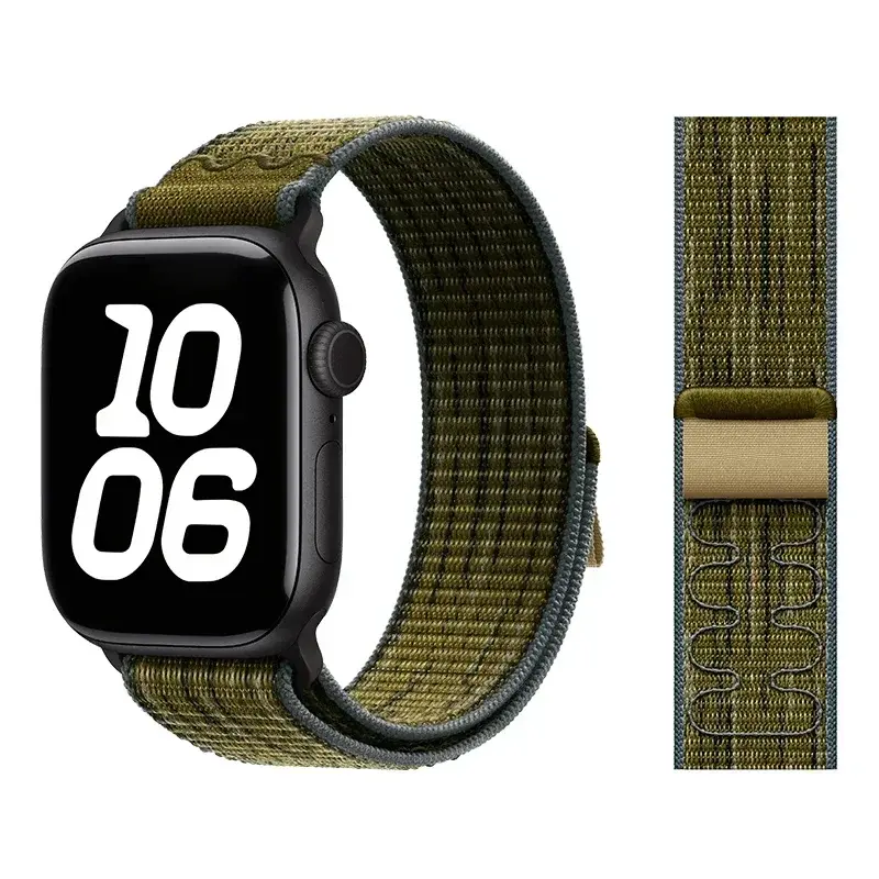 Nylon Sport Strap for Apple Watch Band 49mm for Nike Loop Bracelet iWatch S10 9 8 7 6 5 4 3 se2 Ultra 2 46mm 45mm 44mm 41mm 42mm
