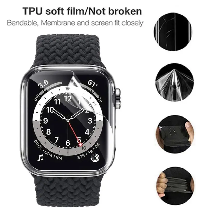 3PCS Hydrogel Film For Apple Ultra 2 1 49mm Series 9 8 7 6 5 SE 45mm 41mm 40mm 44mm S10 42mm 46mm Easy Install Screen Protector