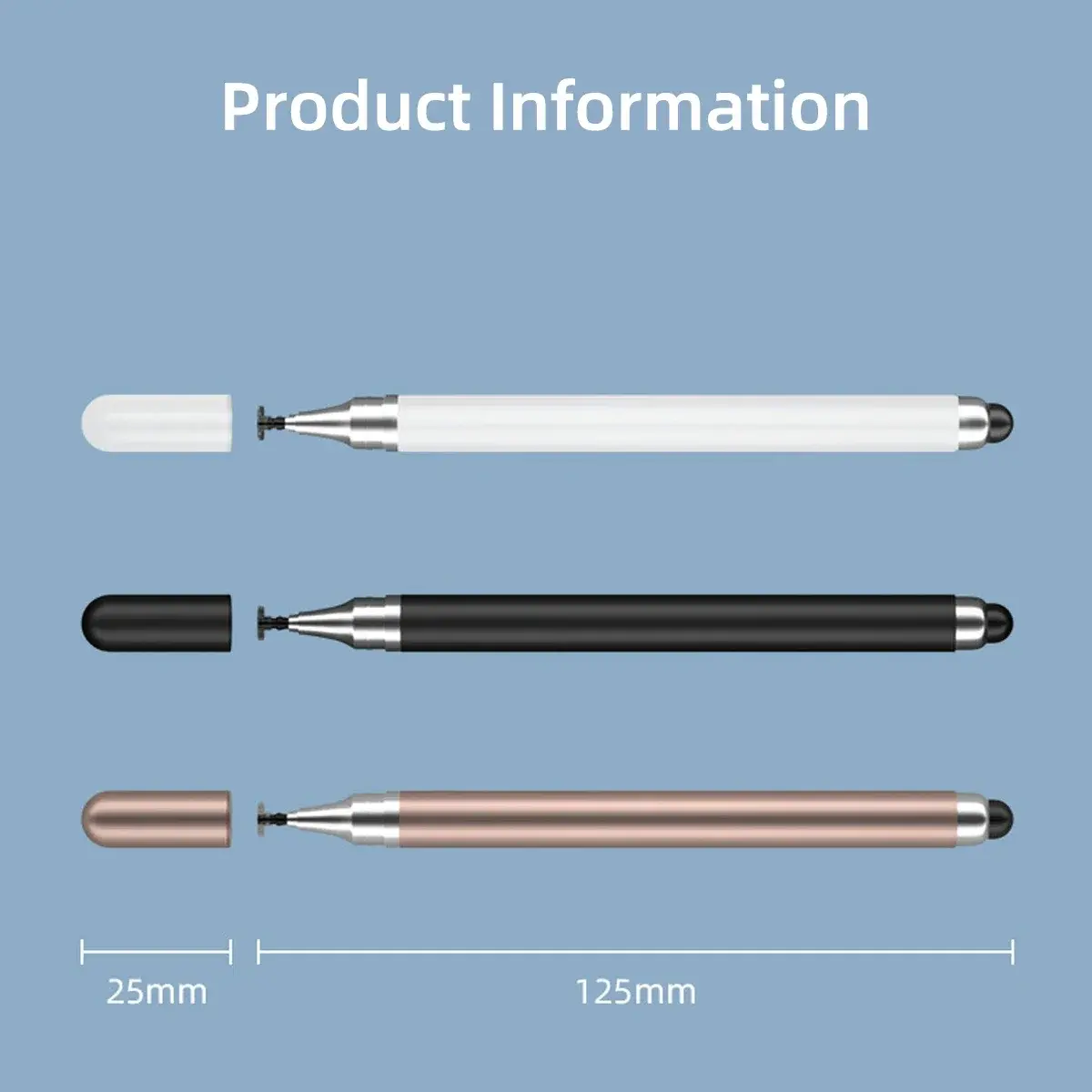 2 in 1 Tablet Pen Drawing Screen Touch Pen Stylus Pen for IPhone IPad Tablet Capacitive Touch Pencil for Samsung Android Phone