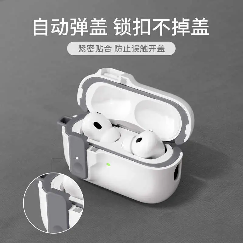 2025 New Hard Protector for AirPods 4 with Magnetic Lid Lock Hybrid Case Luxury Protection Cover for Apple AirPods pro2 3 1/2