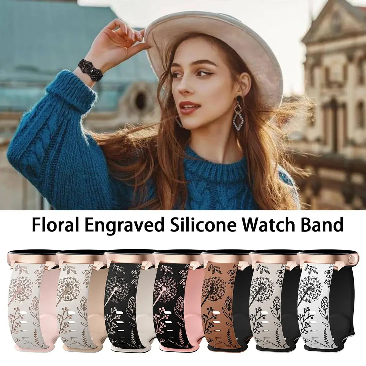 Silicone Strap For Samsung Galaxy Watch 20mm 7/6/5/4 44 40mm 5 Pro 45 wo-Tone Dandelion Band for correa Galaxy Watch 6 4 classic