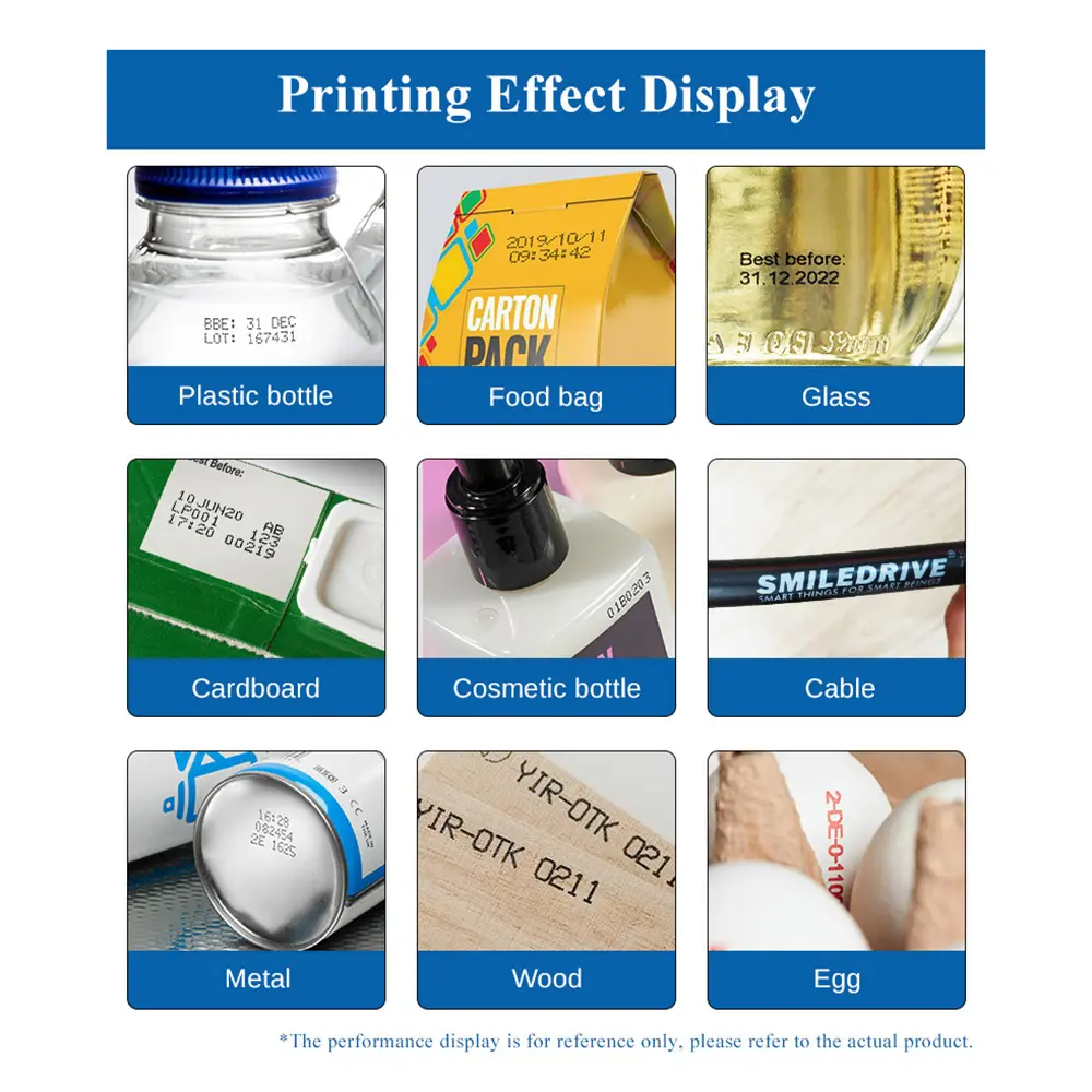 12.7/25.4 Online Inkjet Printer without Cartridge with 4.3'' Screen for QR Barcode Batch Number Logo Expiry Date Coding Machine