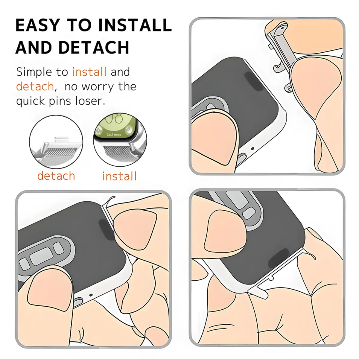 1Pair Adapter For Huawei Watch Fit 4 4 Pro 3  Strap Connector Bracelet Metal Stainless Steel Fit 3 20mm Band width Accessories