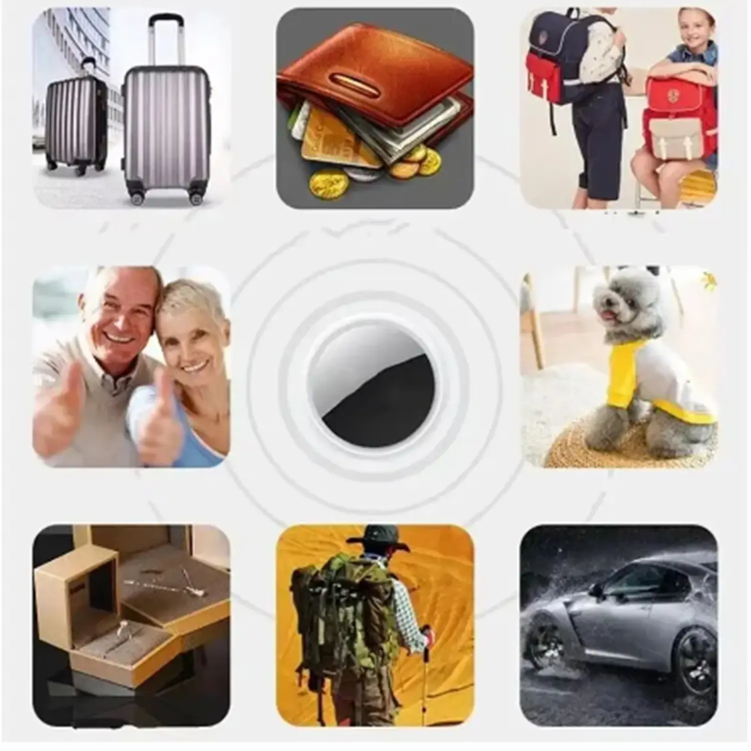 For App Phone Airtage Bluetooth GPs Tag Find My app Anti-lose Tracker SoundLocate Message Reminder Alarm Key Finder Pet GPS Loct