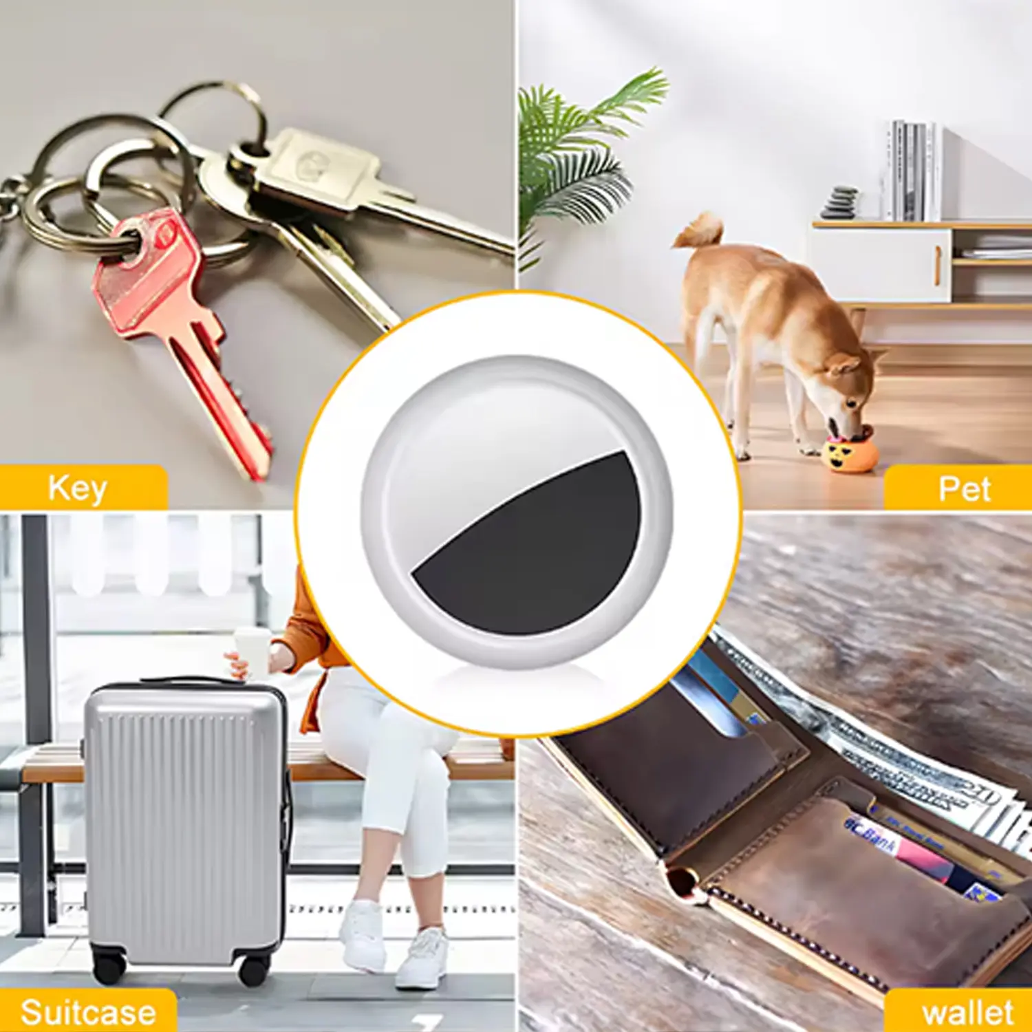 For App Phone Airtage Bluetooth GPs Tag Find My app Anti-lose Tracker SoundLocate Message Reminder Alarm Key Finder Pet GPS Loct