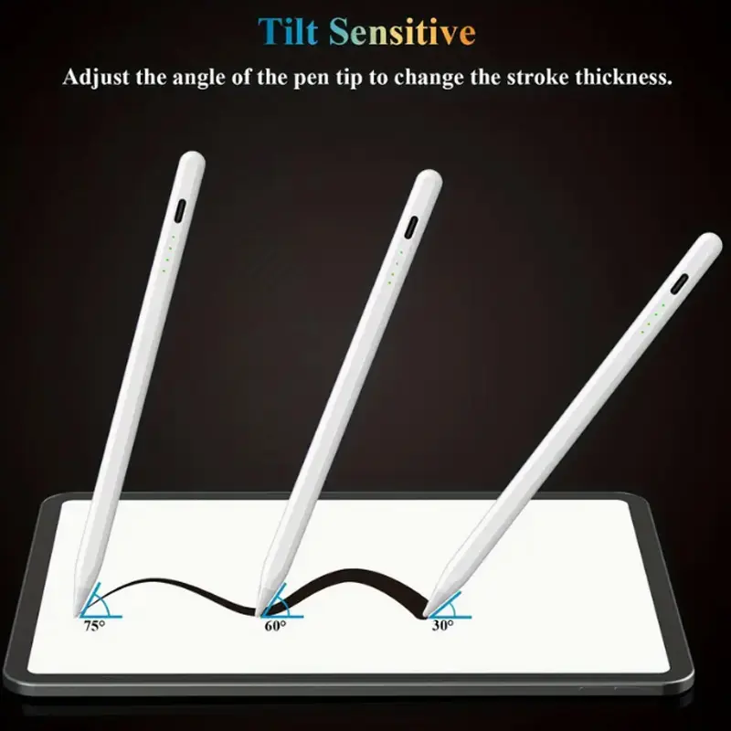 Stylus compatible with all devices, USB charging, tilt sensitivity, anti-palm touch, magnetic accessories, precision fine tip ni