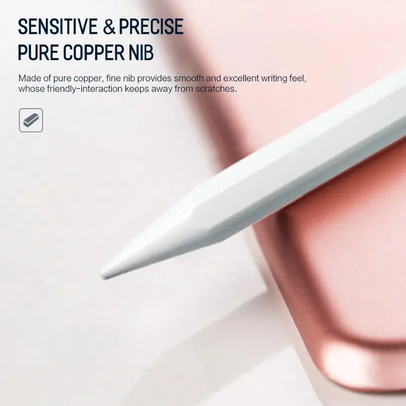 Stylus compatible with all devices, USB charging, tilt sensitivity, anti-palm touch, magnetic accessories, precision fine tip ni
