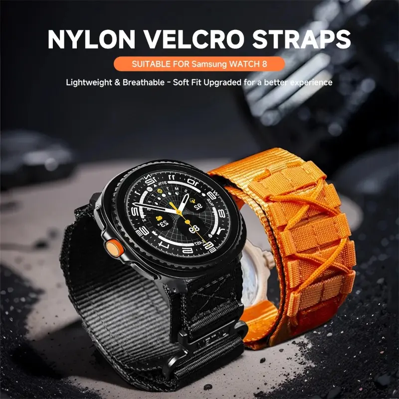 New Nylon Strap for Samsung Galaxy Watch 8 44mm 40mm Classic Replacment Bracelet Sport Watchband Correa for Watch 8 Classic Band