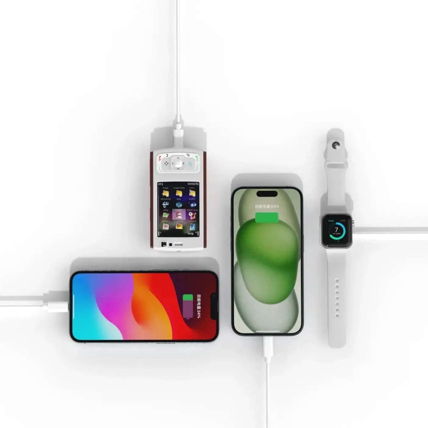 Watch Magnetic Wireless Chaeger Pad & USB-A Type-C Chargers Cable For Apple Watch S10/10/9/8/7/6/5/4/3/2 SE/Ultra Fast Charging