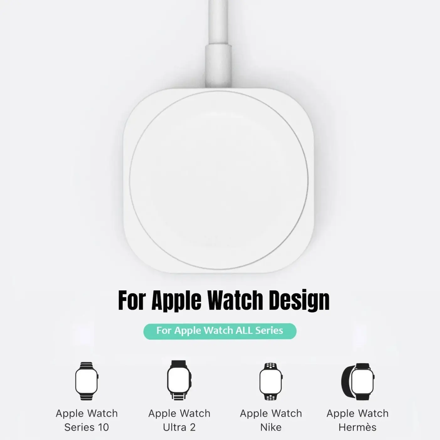 Watch Magnetic Wireless Chaeger Pad & USB-A Type-C Chargers Cable For Apple Watch S10/10/9/8/7/6/5/4/3/2 SE/Ultra Fast Charging