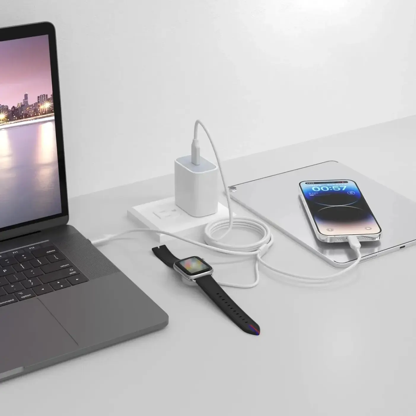 Watch Magnetic Wireless Chaeger Pad & USB-A Type-C Chargers Cable For Apple Watch S10/10/9/8/7/6/5/4/3/2 SE/Ultra Fast Charging