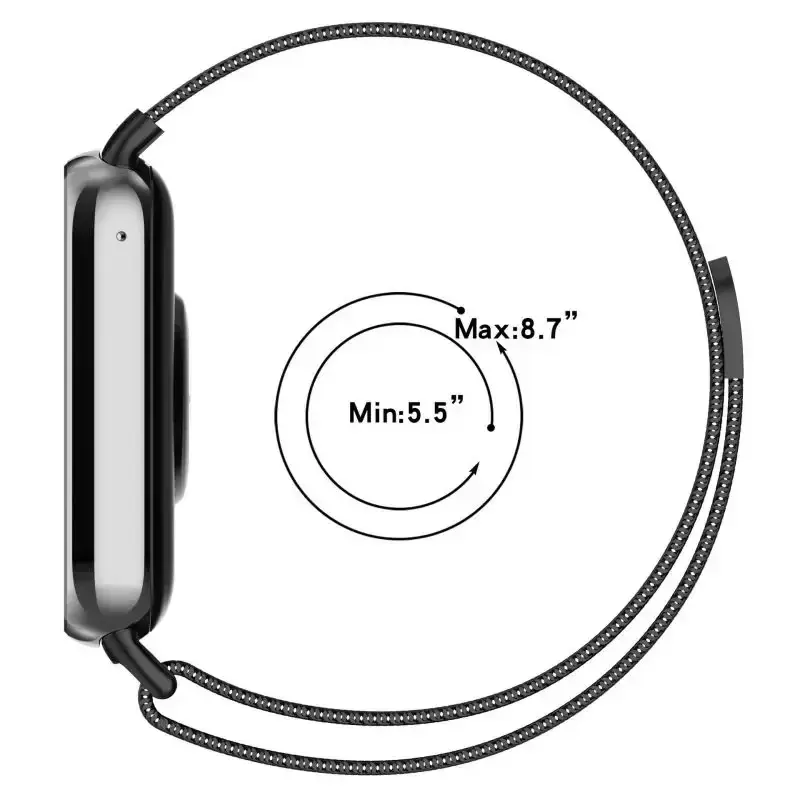Metal Strap For Xiaomi Mi Band 8 9 Pro Magnetic Samrt Wristband Stainless Steel Replacement Bracelet for Redmin Watch 4 5 band